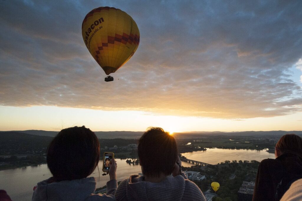 Balloon View over Canberra.