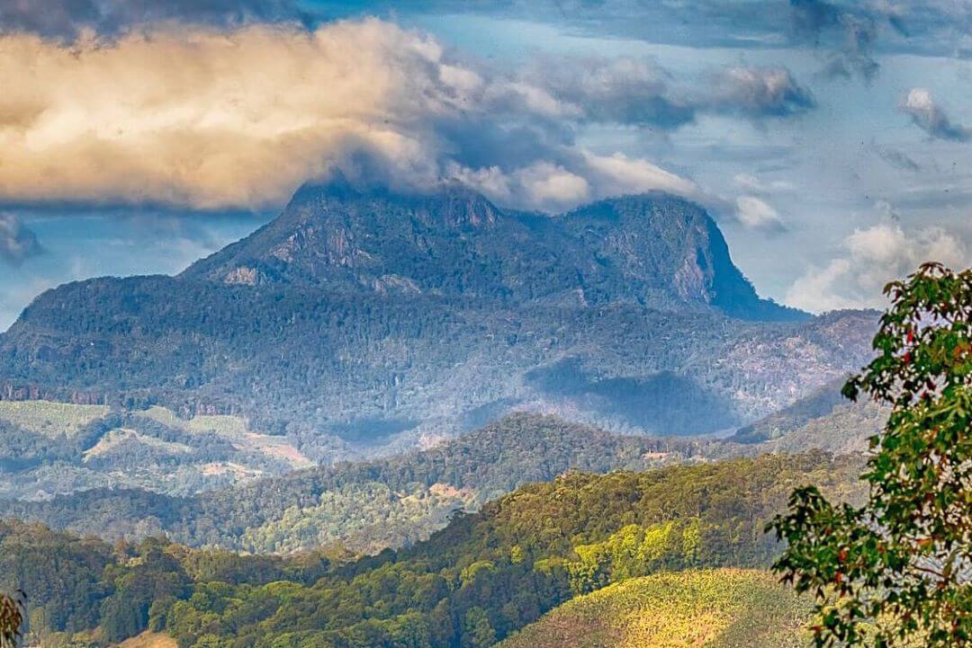 Clouds hanging over Mount Warning