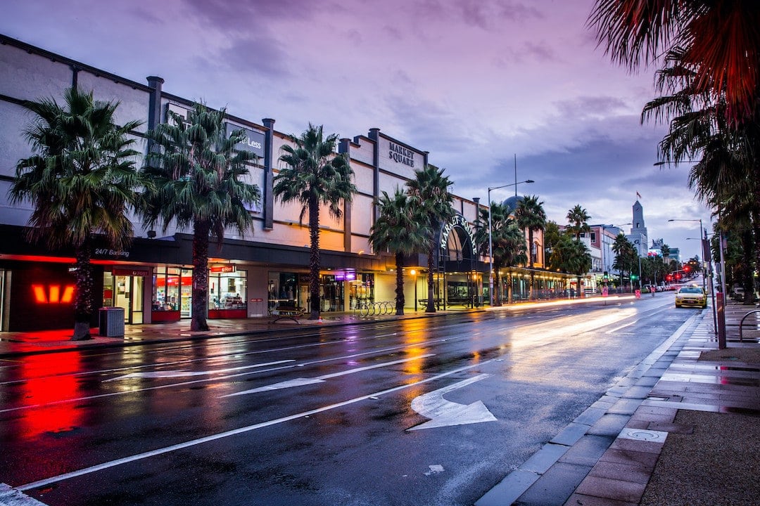 Geelong streets at Sunset
