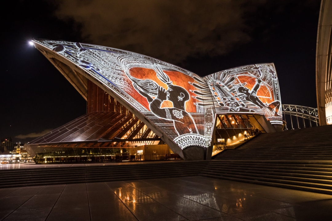 Badu Gili projections on Sydney Opera House ©Daniel Boud